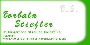 borbala stiefler business card